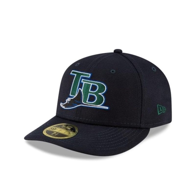 Blue Tampa Bay Rays Hat - New Era MLB Ligature Low Profile 59FIFTY Fitted Caps USA8053927